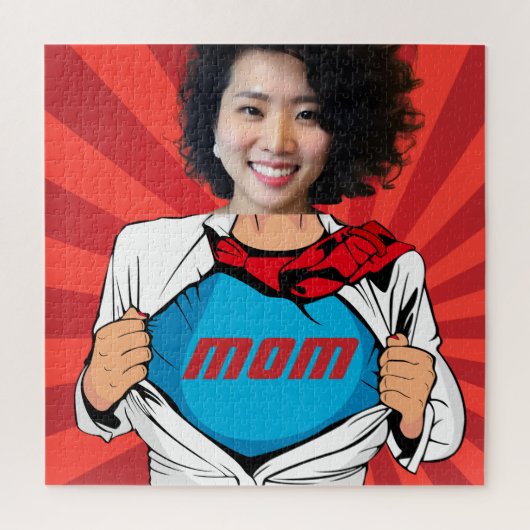 Supermuttername und Foto individuell anpassbar Puzzle (Vertikal)