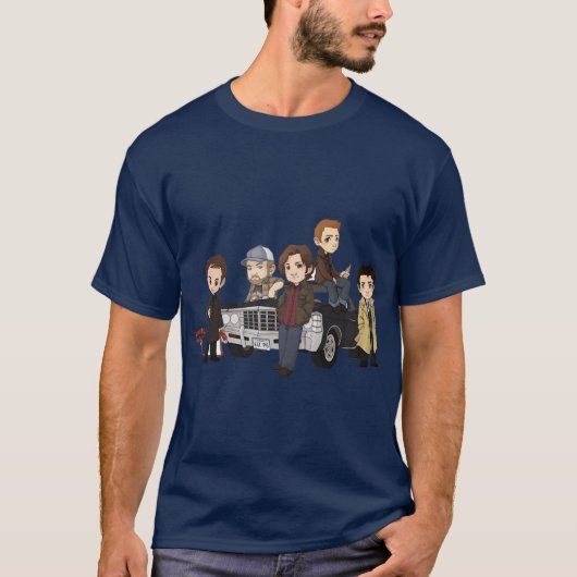 Supernatural Cartoon Design vintage friend T-Shirt (Vorderseite)