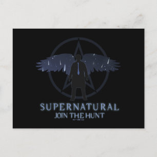 Supernatural Castiel Falling Stars Grafik Postkarte