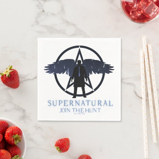 Supernatural Castiel Falling Stars Grafik Serviette (Beispiel)
