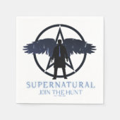 Supernatural Castiel Falling Stars Grafik Serviette (Vorderseite)
