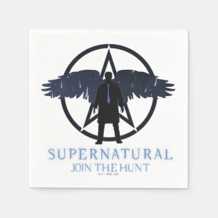 Supernatural Castiel Falling Stars Grafik Serviette
