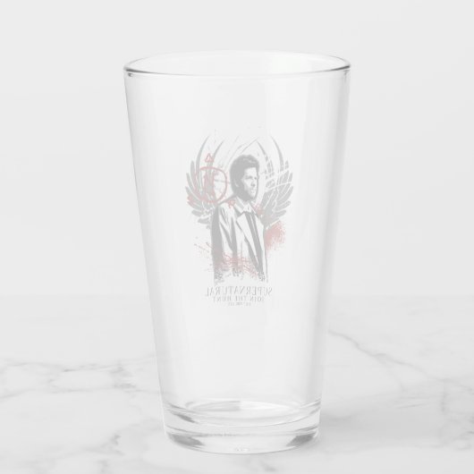 Supernatural Castiel Graffiti Graphic Glas (Rückseite)