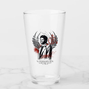 Supernatural Castiel Graffiti Graphic Glas