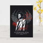 Supernatural Castiel Graffiti Graphic Karte (Gelbe Blume)