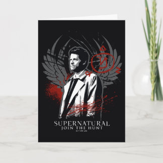Supernatural Castiel Graffiti Graphic Karte
