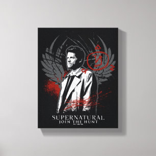 Supernatural Castiel Graffiti Graphic Leinwanddruck