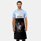 Supernatural Castiel Graffiti Graphic Schürze (Getragen)