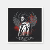 Supernatural Castiel Graffiti Graphic Serviette (Vorderseite)