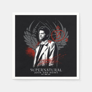 Supernatural Castiel Graffiti Graphic Serviette