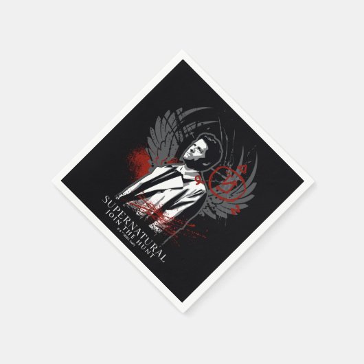 Supernatural Castiel Graffiti Graphic Serviette (Ecke)