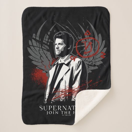 Supernatural Castiel Graffiti Graphic Sherpadecke (Vorderseite)