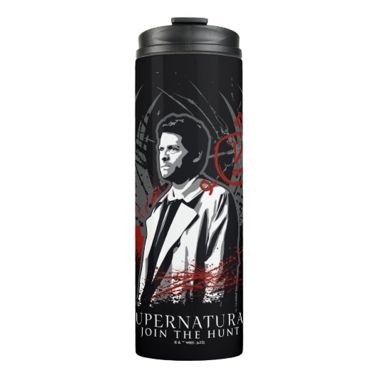 Supernatural Castiel Graffiti Graphic Thermosbecher (Vorderseite)