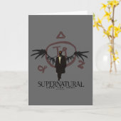 Supernatural Castiel Illustration Karte (Gelbe Blume)