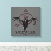 Supernatural Castiel Illustration Leinwanddruck (Insitu (Holzboden))