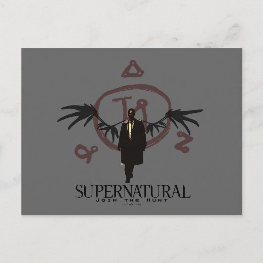 Supernatural Castiel Illustration Postkarte (Vorderseite)