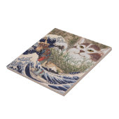 Supernatural Cat at the Great Wave Fliese (Seite)