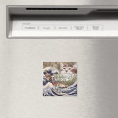 Supernatural Cat at the Great Wave Magnet (In Situ (Geschirrspüler))