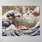 Supernatural Cat at the Great Wave Poster (Vorne)