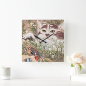 Supernatural Cat Quadratische Wanduhr (Zuhause)