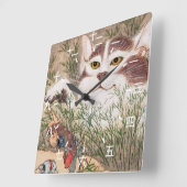 Supernatural Cat Quadratische Wanduhr (Winkel)