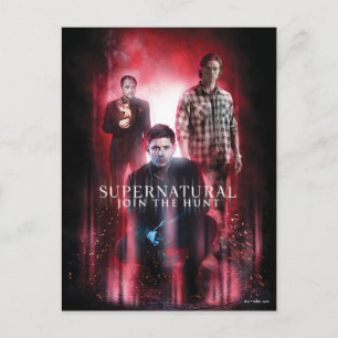 Supernatural Crowley, Dean und Sam Postkarte