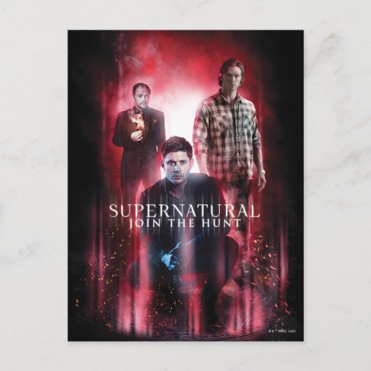 Supernatural Crowley, Dean und Sam Postkarte (Vorderseite)