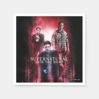 Supernatural Crowley, Dean und Sam Serviette