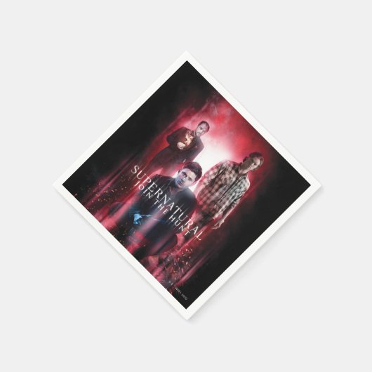 Supernatural Crowley, Dean und Sam Serviette (Ecke)