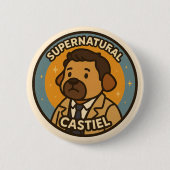 "Supernatural dog - Castiel" Button (Vorderseite)
