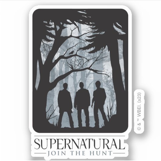 Supernatural Forest Silhouette Graphic Aufkleber (Vorderseite)