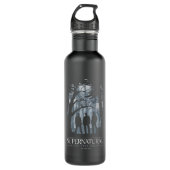 Supernatural Forest Silhouette Graphic Edelstahlflasche (Vorderseite)