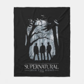 Supernatural Forest Silhouette Graphic Fleecedecke (Vorderseite)
