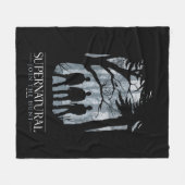Supernatural Forest Silhouette Graphic Fleecedecke (Vorderseite (Horizontal))