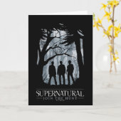 Supernatural Forest Silhouette Graphic Karte (Gelbe Blume)