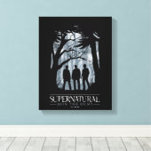 Supernatural Forest Silhouette Graphic Leinwanddruck (Insitu (Holzboden))
