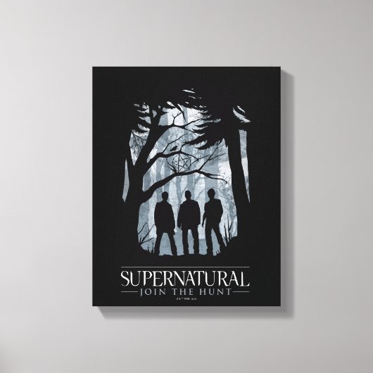 Supernatural Forest Silhouette Graphic Leinwanddruck (Vorderseite)