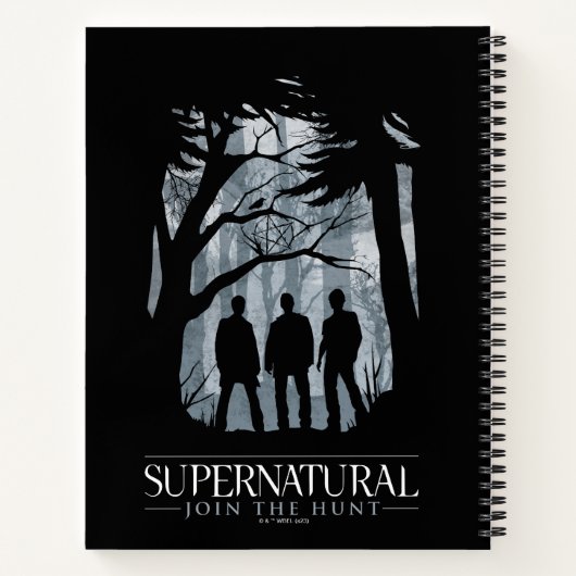 Supernatural Forest Silhouette Graphic Notizblock (Rückseite)