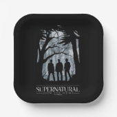 Supernatural Forest Silhouette Graphic Pappteller (Vorderseite)
