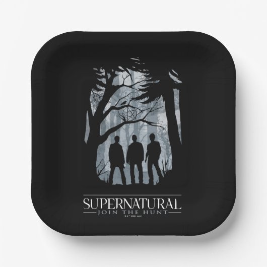 Supernatural Forest Silhouette Graphic Pappteller (Vorderseite)