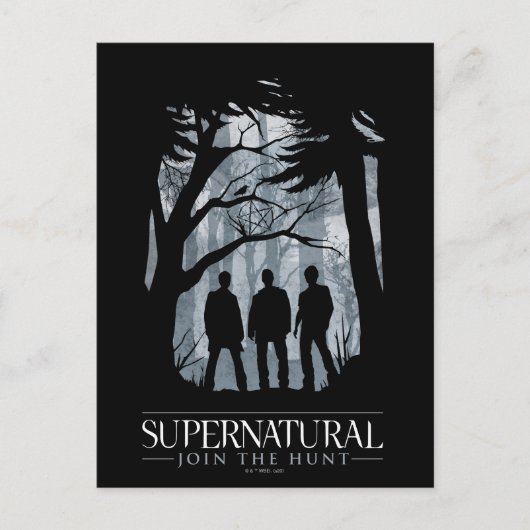 Supernatural Forest Silhouette Graphic Postkarte (Vorderseite)