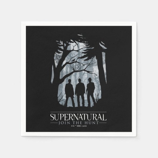 Supernatural Forest Silhouette Graphic Serviette (Vorderseite)