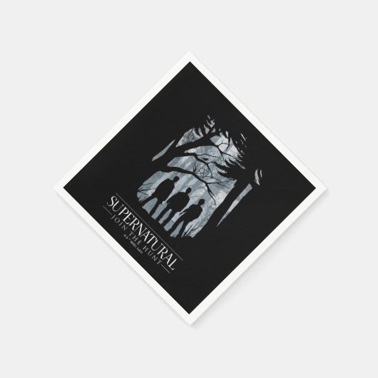 Supernatural Forest Silhouette Graphic Serviette (Ecke)