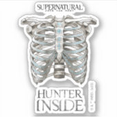 Supernatural "Hunter Inside" Ribcage Graphic Aufkleber (Vorderseite)