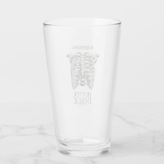 Supernatural "Hunter Inside" Ribcage Graphic Glas (Rückseite)