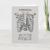 Supernatural "Hunter Inside" Ribcage Graphic Karte (Vorderseite)