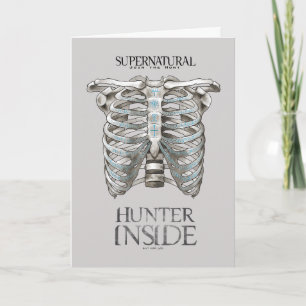 Supernatural "Hunter Inside" Ribcage Graphic Karte