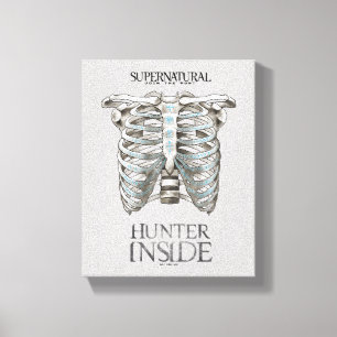 Supernatural "Hunter Inside" Ribcage Graphic Leinwanddruck