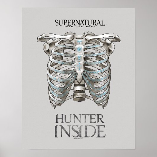 Supernatural "Hunter Inside" Ribcage Graphic Poster (Vorne)