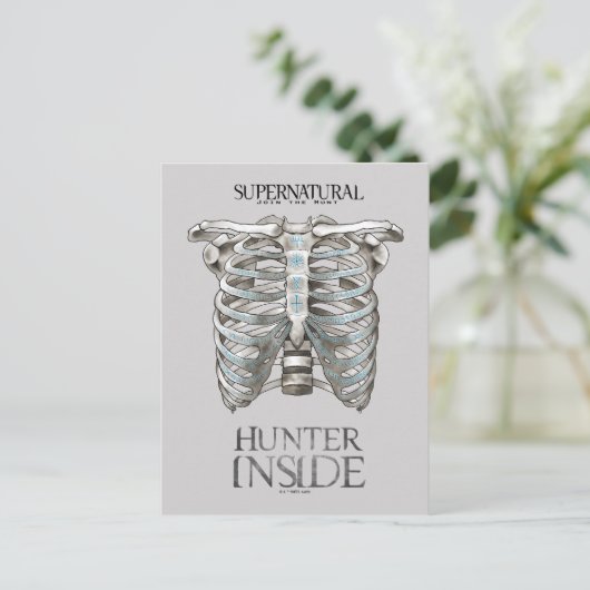 Supernatural "Hunter Inside" Ribcage Graphic Postkarte (Stehend Vorderseite)
